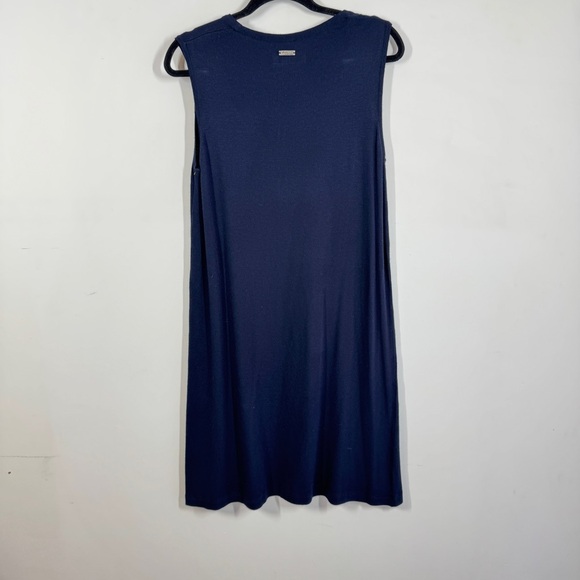 Saint James Women's Classic Navy Blue Sleeveless Dress With Bow Size Large - Picture 3 of 11